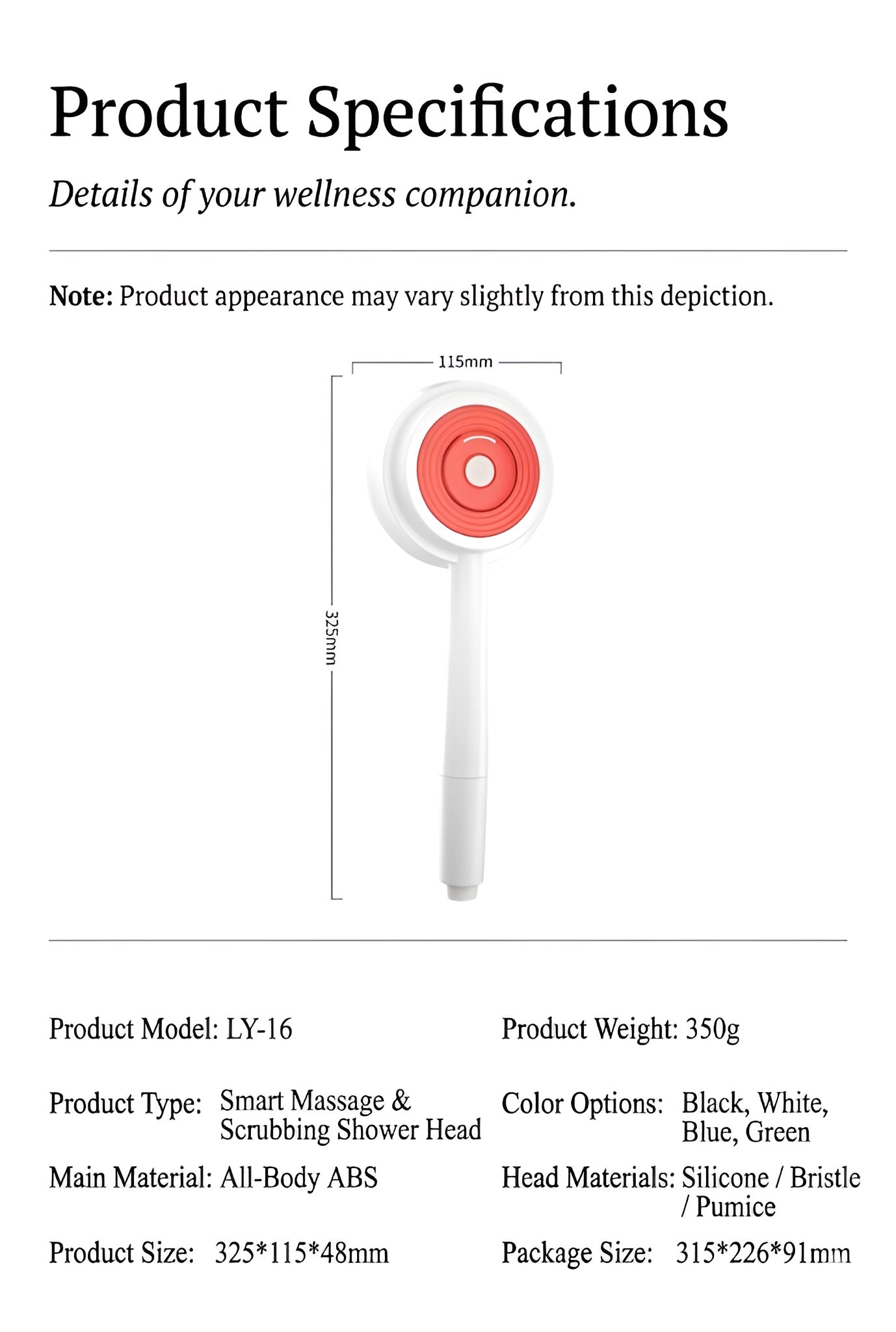 Electric Shower Brush & Body Scrubber, 8 Heads & 4 Speeds | SIFN