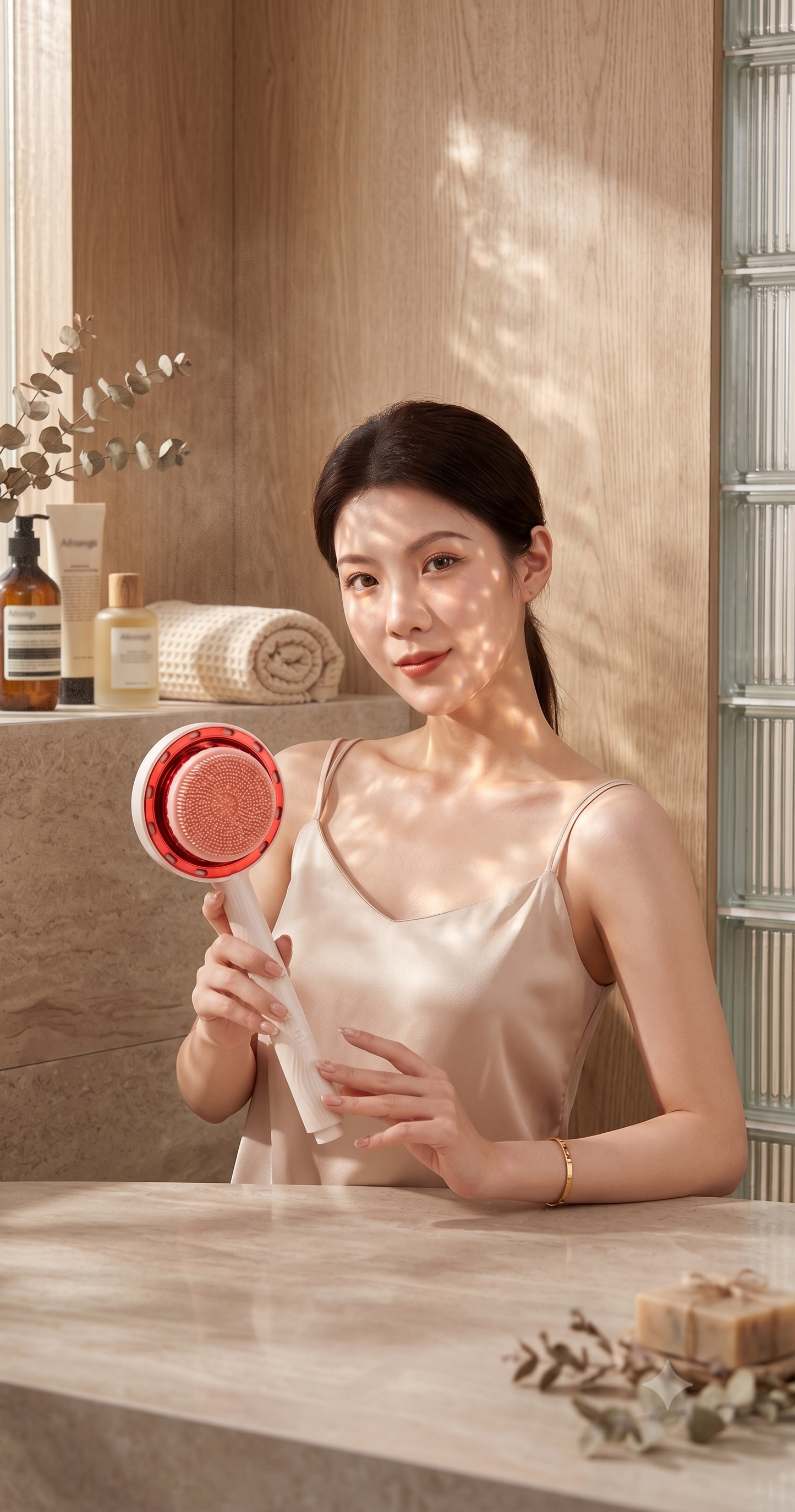 Electric Shower Brush & Body Scrubber, 8 Heads & 4 Speeds | SIFN